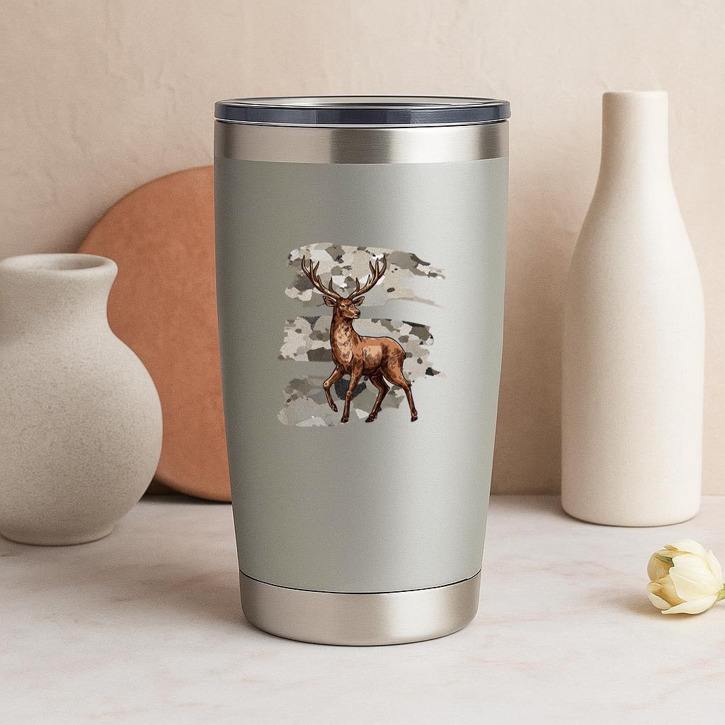American Military Camouflage Deer Tumbler - Image 4