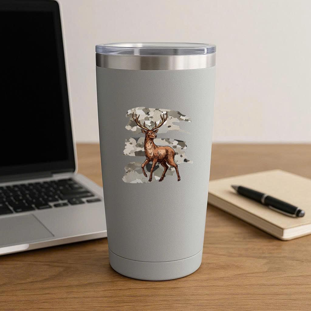 American Military Camouflage Deer Tumbler - Image 3