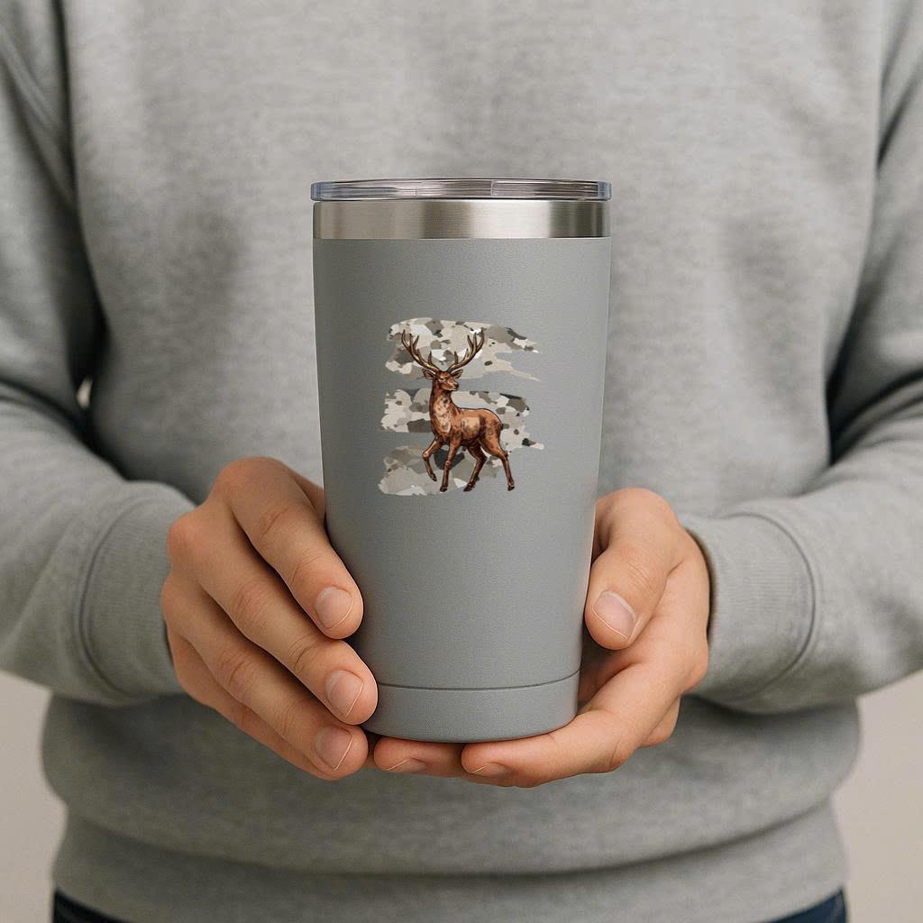 American Military Camouflage Deer Tumbler - Image 2