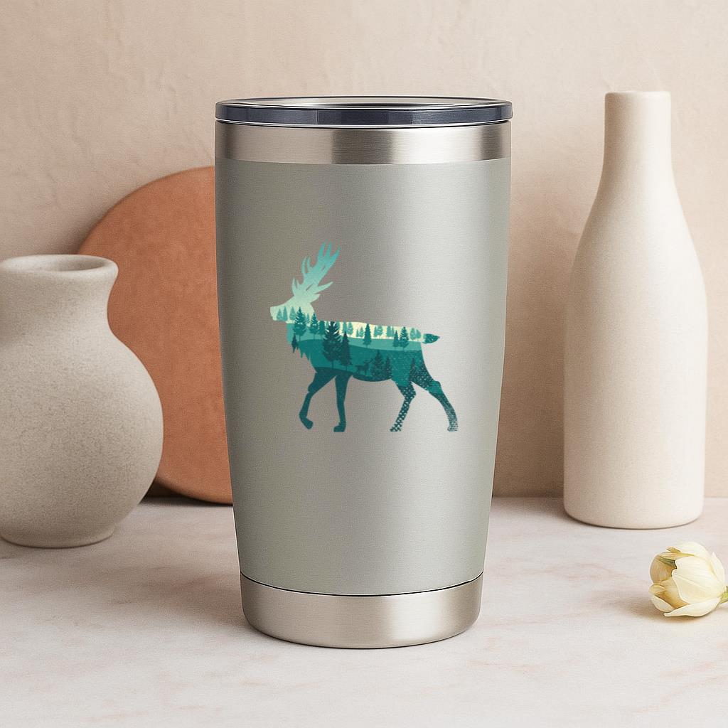 Antlers Outdoor Nature Trees Deer Tumbler - Image 4