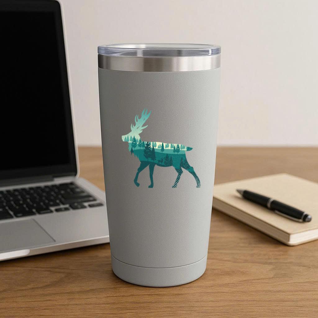 Antlers Outdoor Nature Trees Deer Tumbler - Image 3