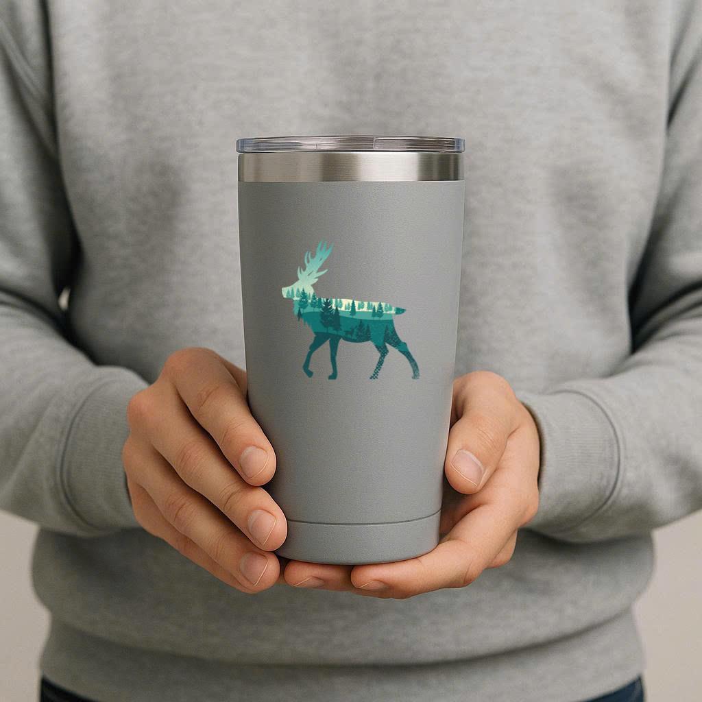 Antlers Outdoor Nature Trees Deer Tumbler - Image 2