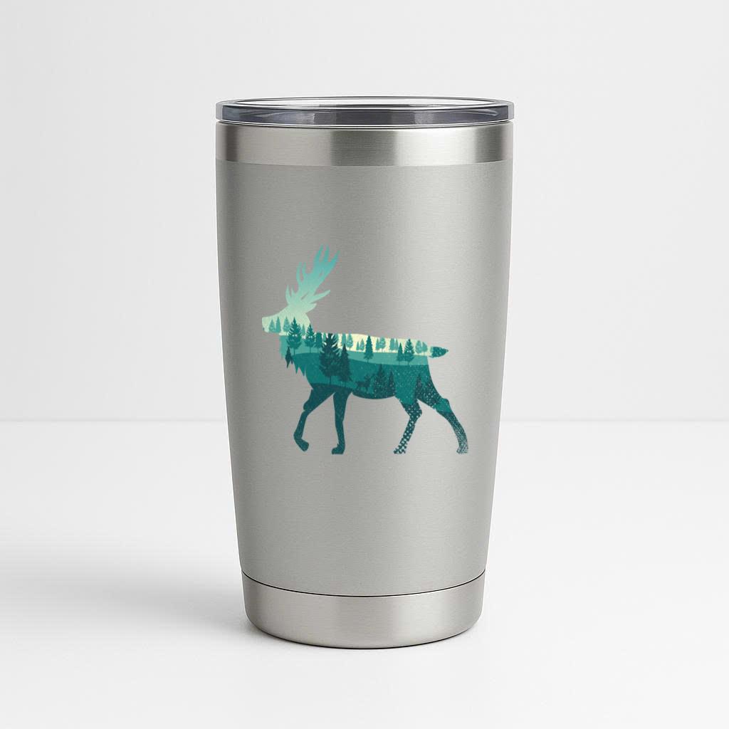 Antlers Outdoor Nature Trees Deer Tumbler