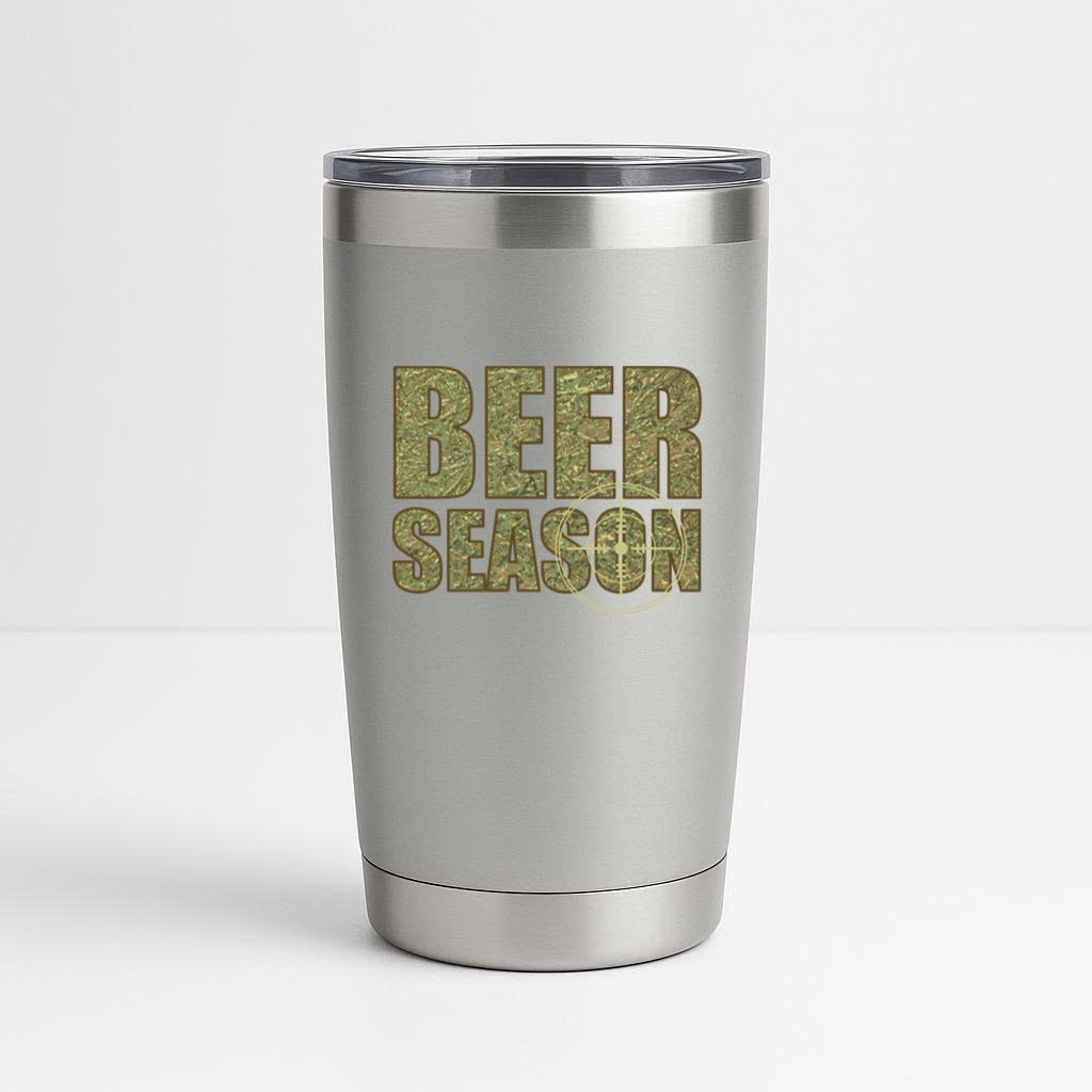 Beer Season Camo Deer Hunting Tumbler