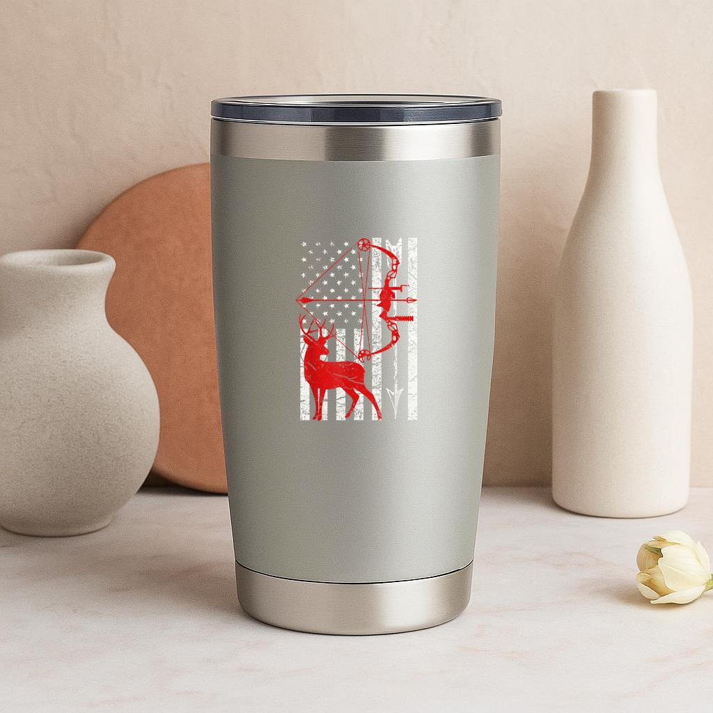Bow Hunting Deer Flag Tumbler - Image 4