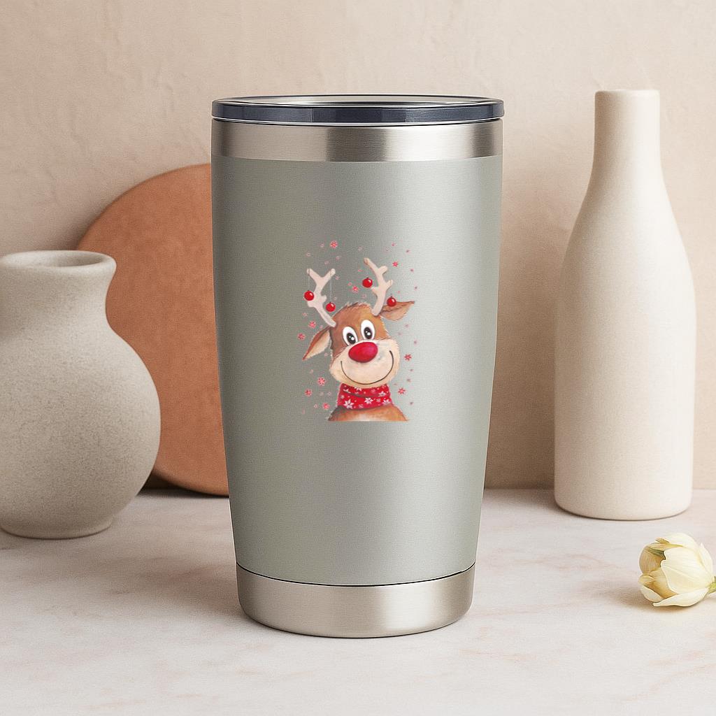Christmas Deer Santa Claus Tumbler - Image 4