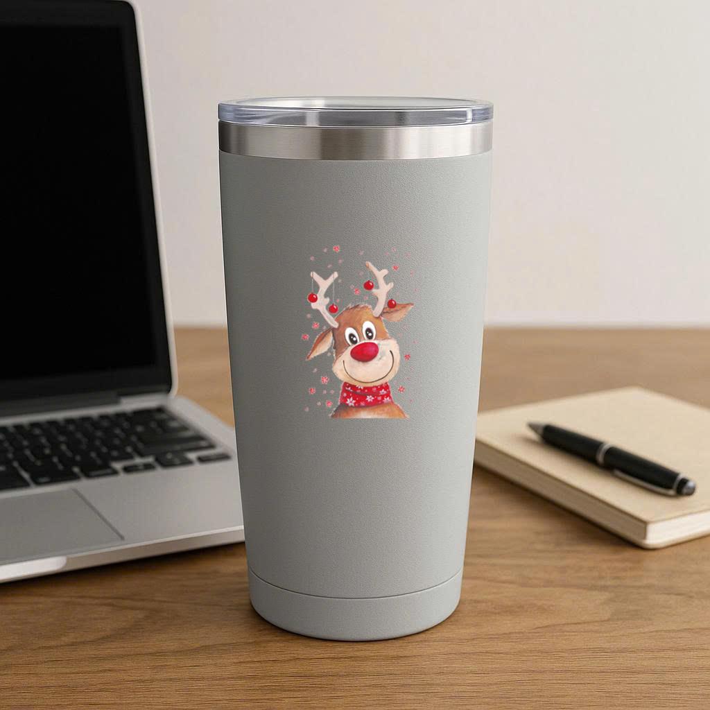 Christmas Deer Santa Claus Tumbler - Image 3