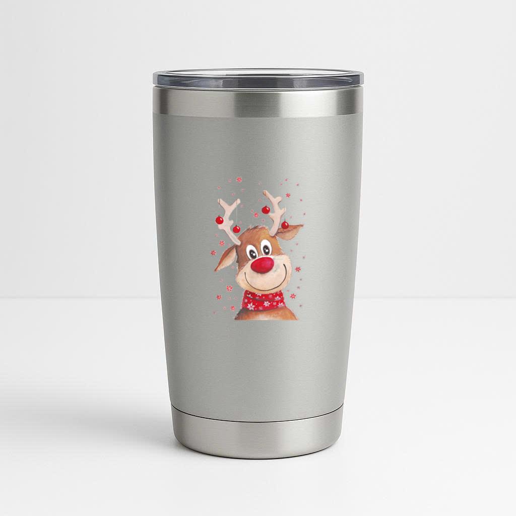 Christmas Deer Santa Claus Tumbler
