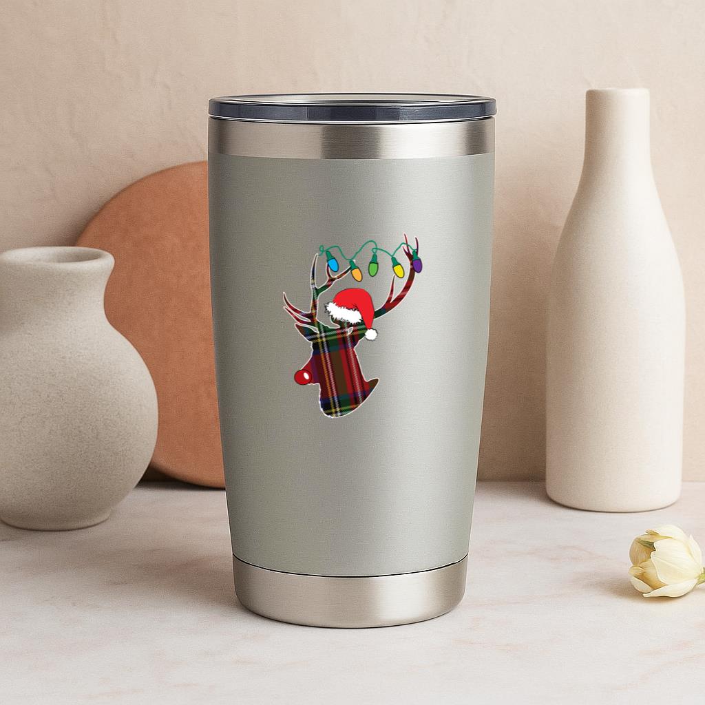 Christmas Deer Santa Hat Tumbler - Image 4