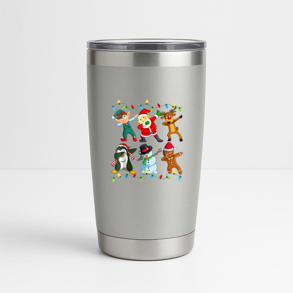 Dabbing Santa Elf Deer Tumbler