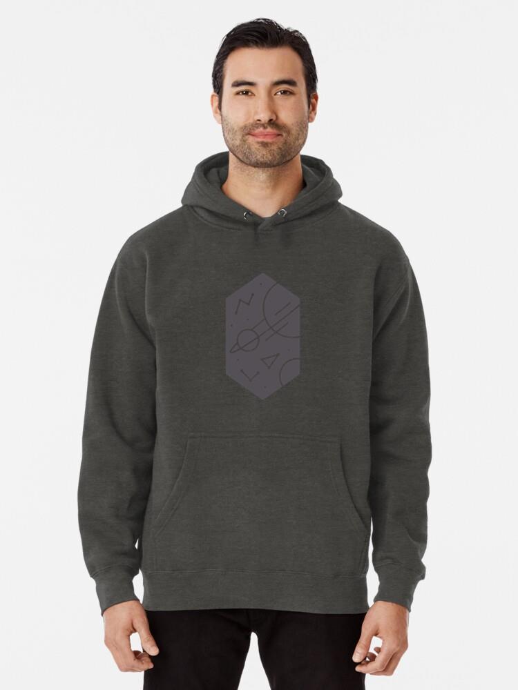 Saturn And Constellations Design Cut Out Hoodie - Image 2