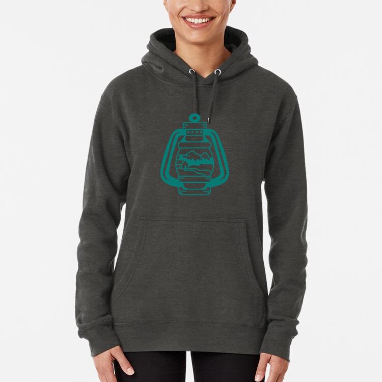 Scenic Lantern With Mountain Landscape Hoodie