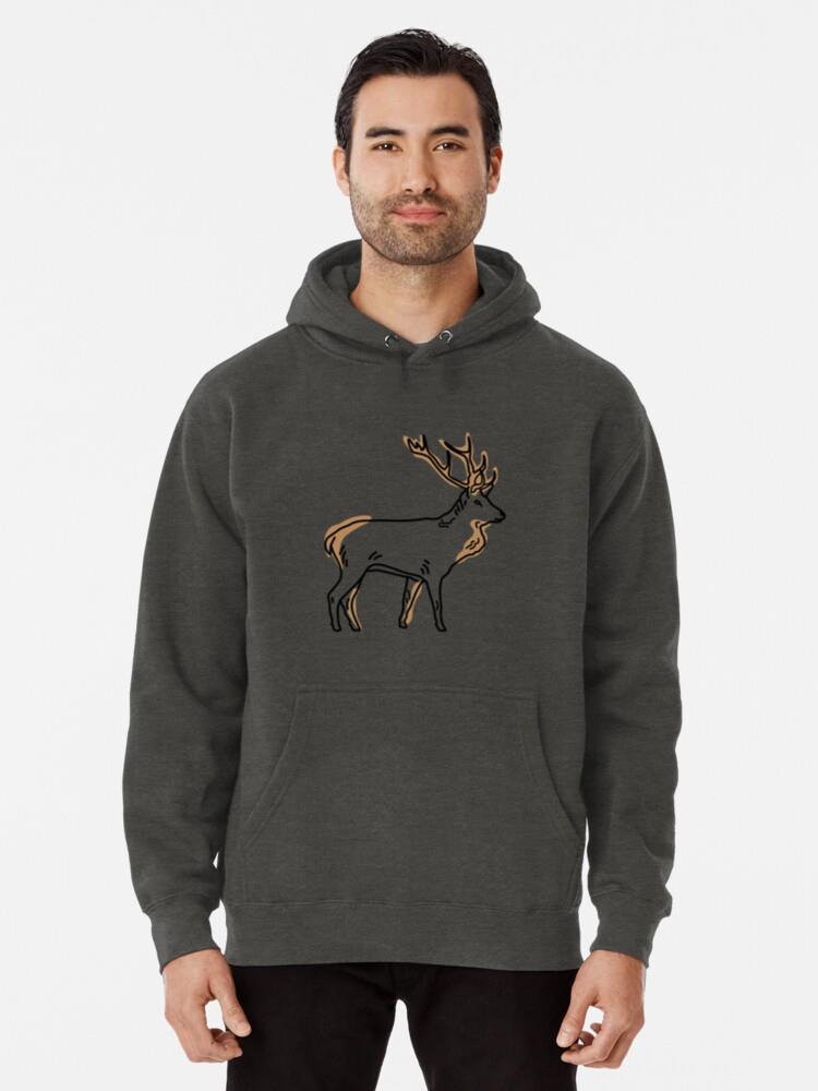 Semi Colored Color Stroke Deer Hoodie - Image 2