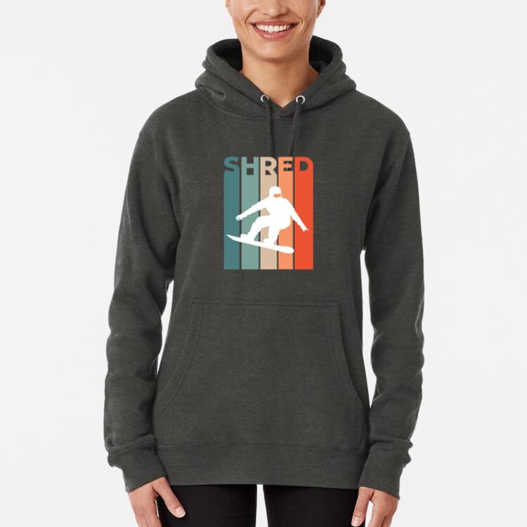 Shred Snowboard Flat Badge Hoodie