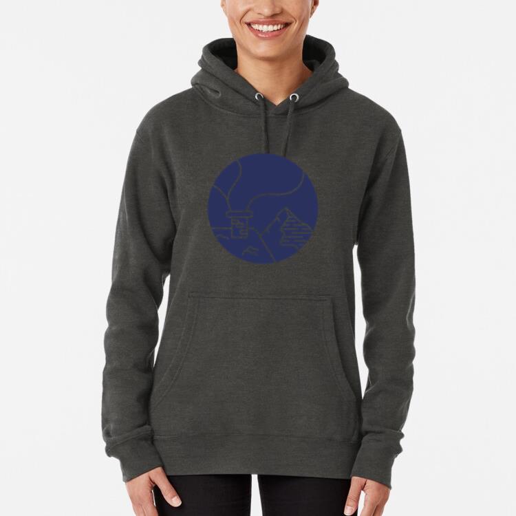 Silhouette Snow Landscape Chimney Hoodie
