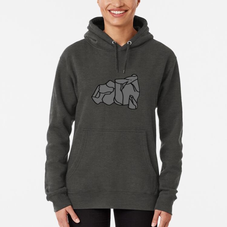 Simple Color Stroke Pieces Of Rocks Hoodie