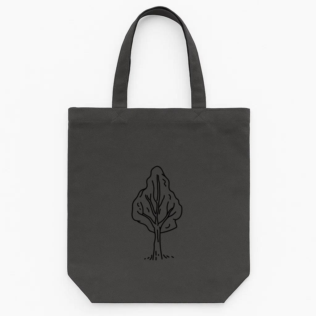 Simple Stroke Tall Tree Tote Canvas Bag