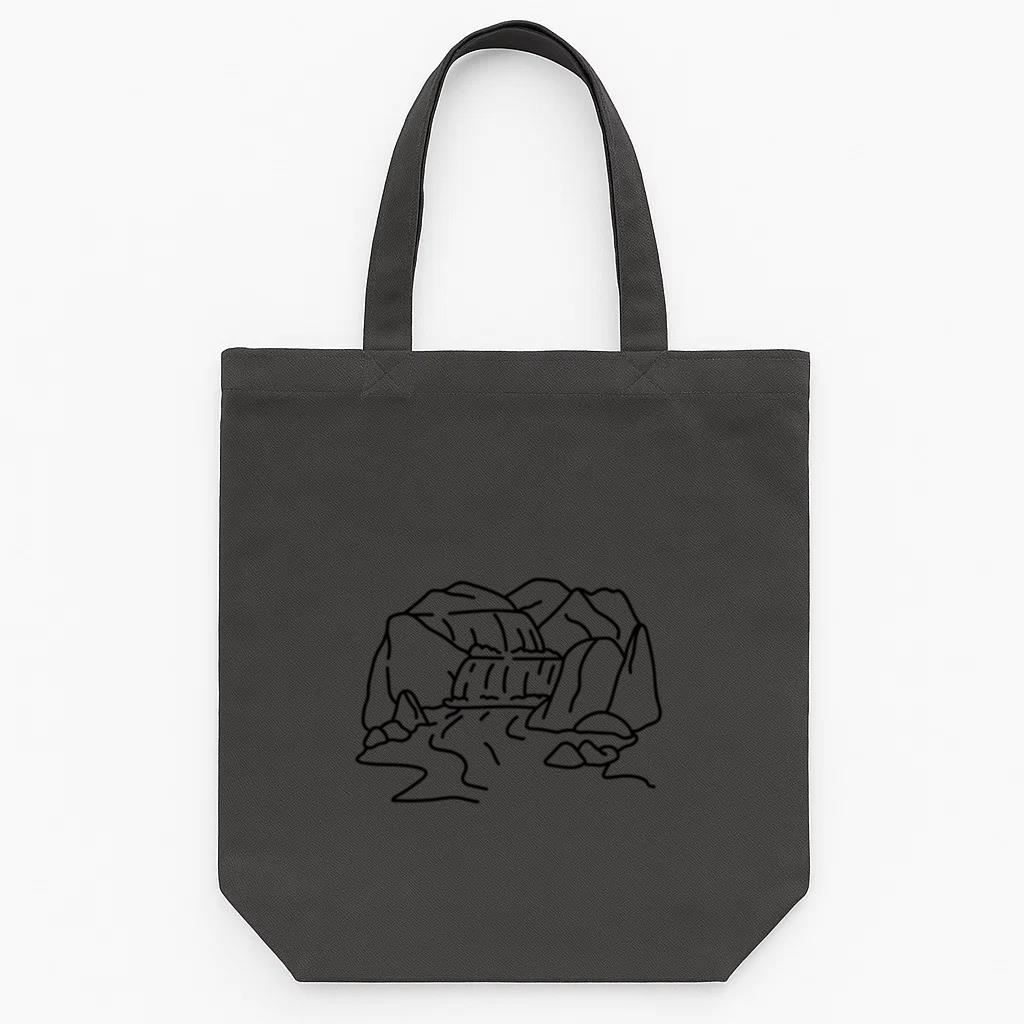 Simple Stroke Waterfall Tote Canvas Bag