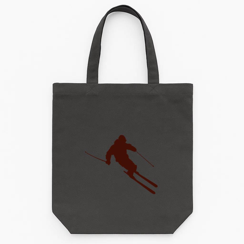 Ski Mountain Downhill Tote Canvas Bag