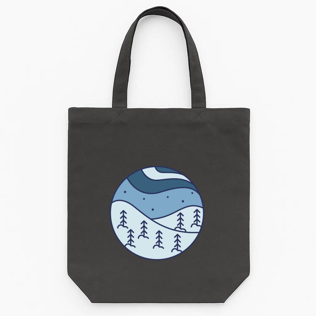 Snow Landscape Flat Tote Canvas Bag