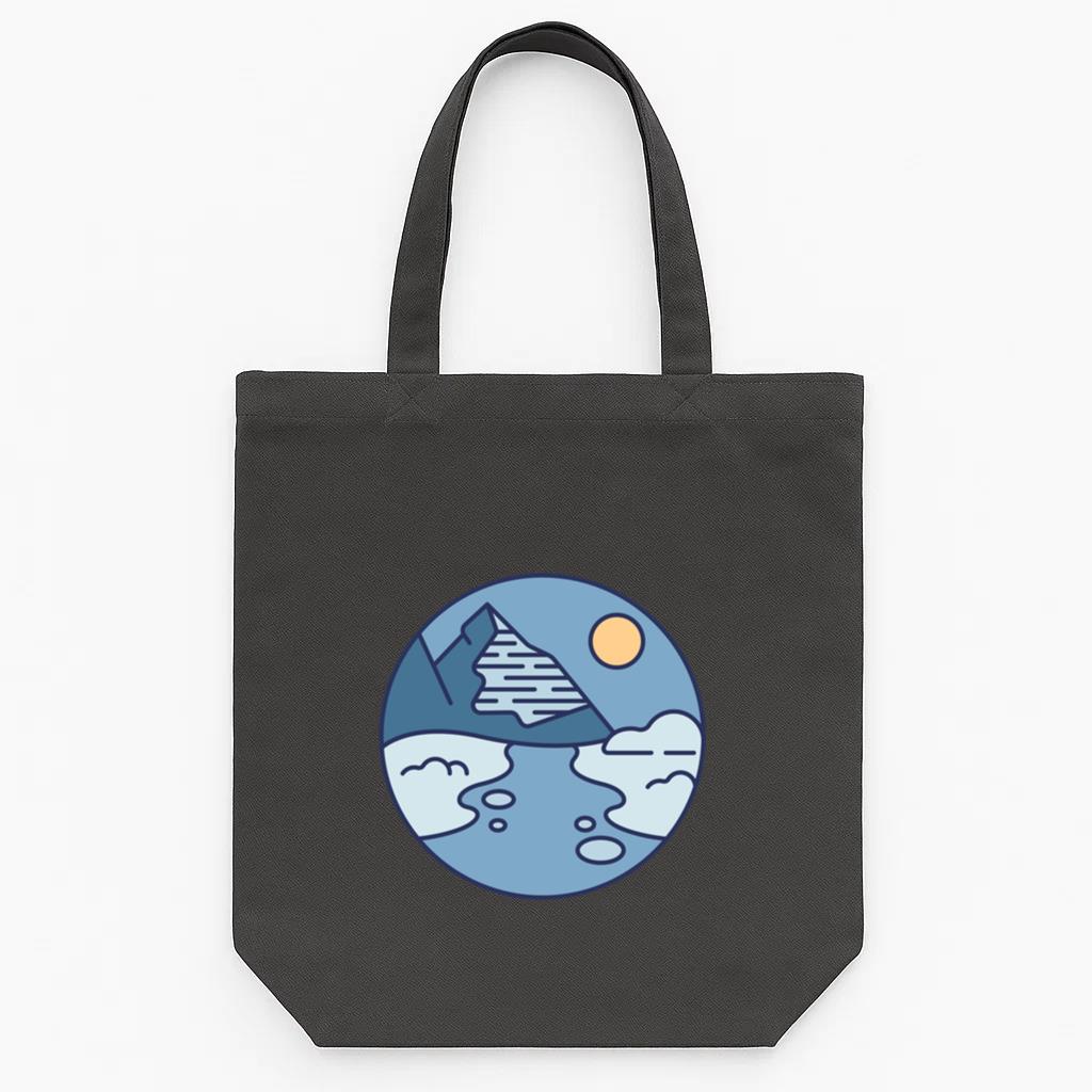 Snow Landscape Mountain Tote Canvas Bag