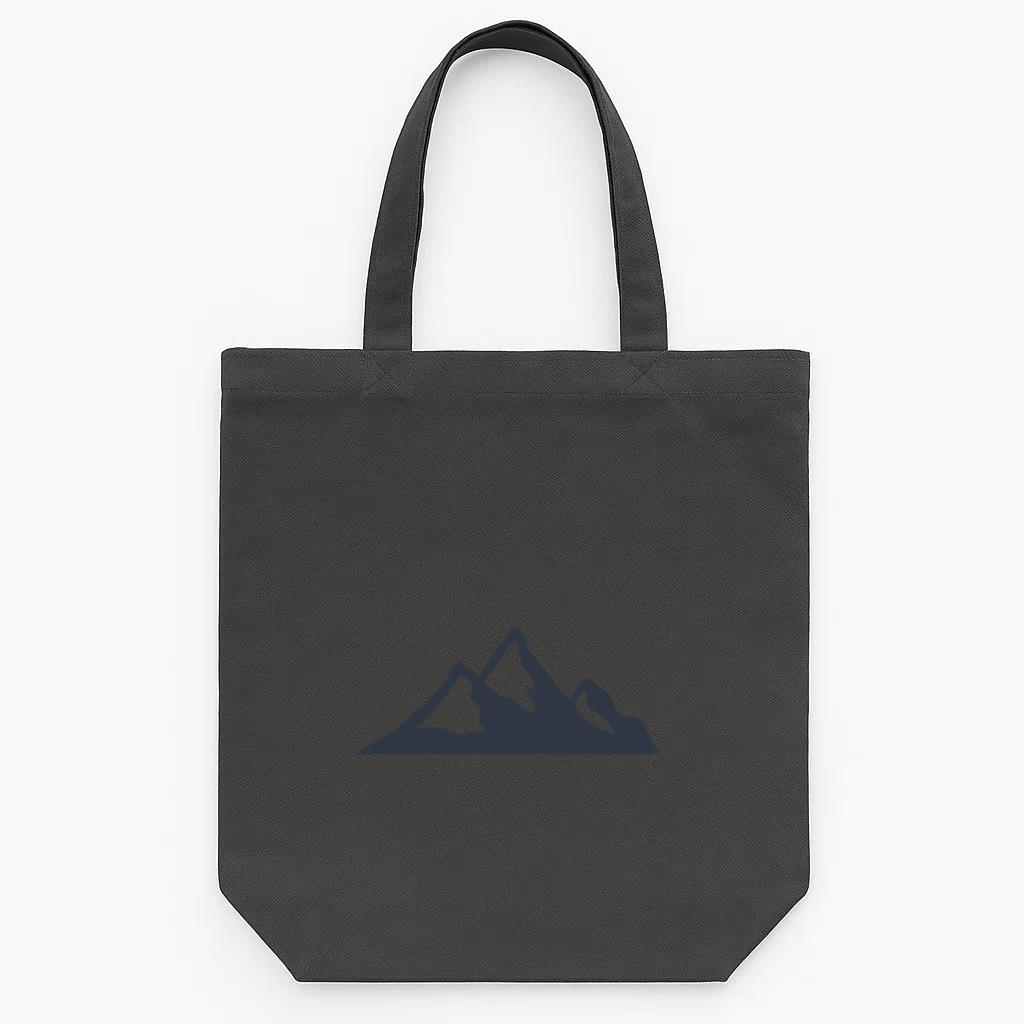 Snow Mountain Climbing Illustration Tote Canvas Bag