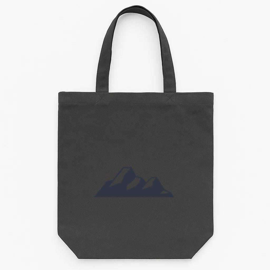 Snow Mountain Climbing Silhouette Tote Canvas Bag