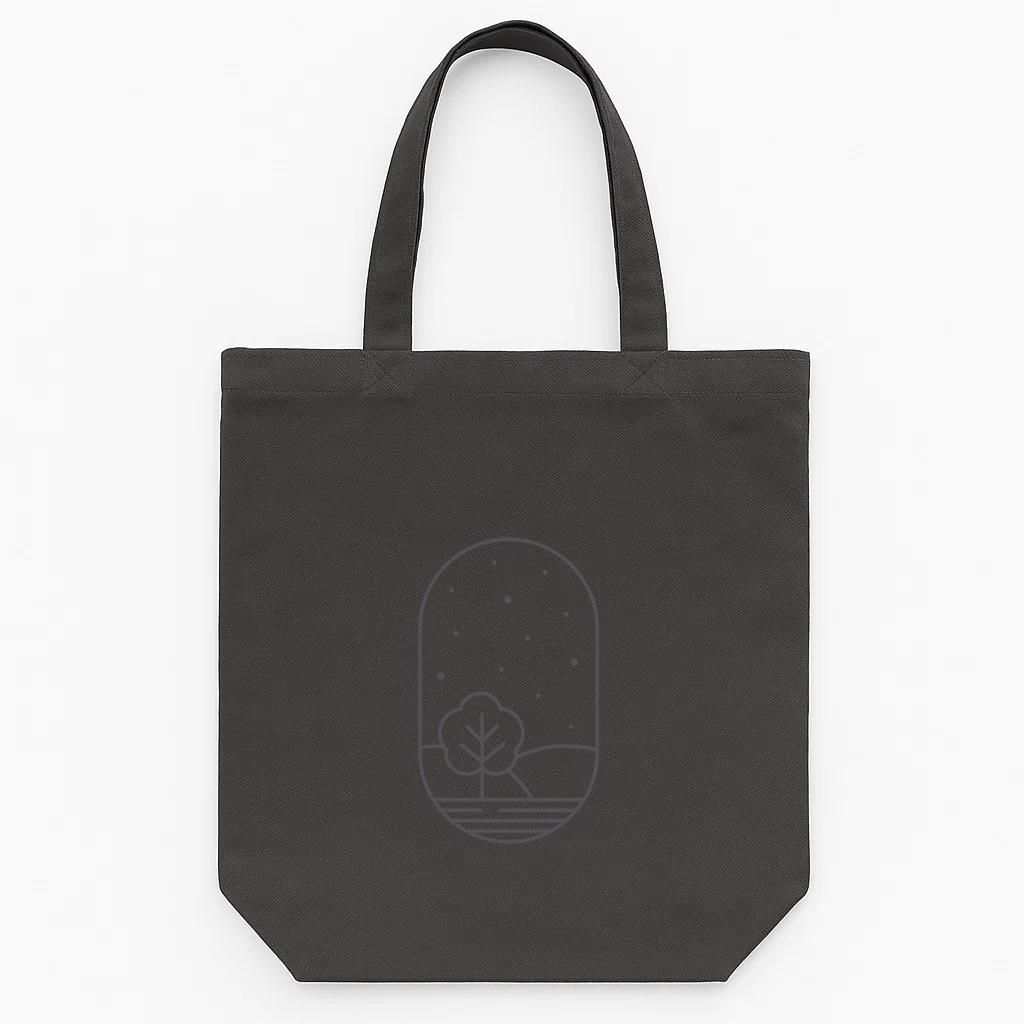 Snowing Landscape Stroke Tote Canvas Bag