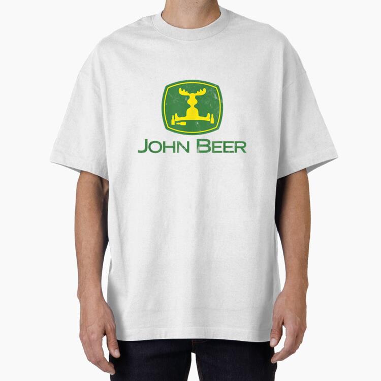 Tractor John Beer Deer Vintage Farmer T-Shirt