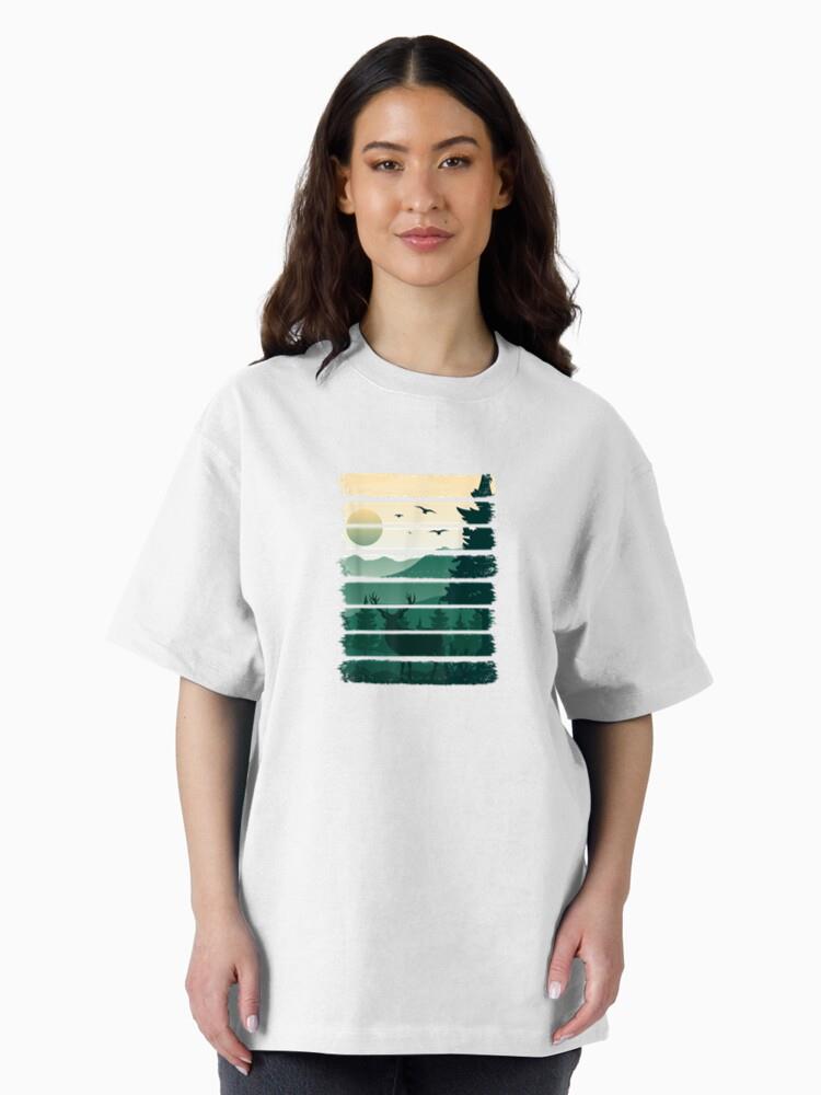 Vintage Deer Forest Nature T-Shirt - Image 3