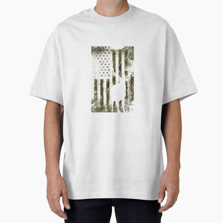 Whitetail Buck Deer Hunting USA Camouflage T-Shirt